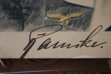 Preview: seltene Portraitkarte Generalmajor Ramcke mit original Autogramm von 1943 - Fallschirmjäger